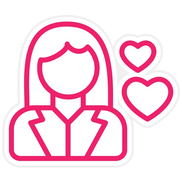 Diseño vectorial Estilo de icono de niñera