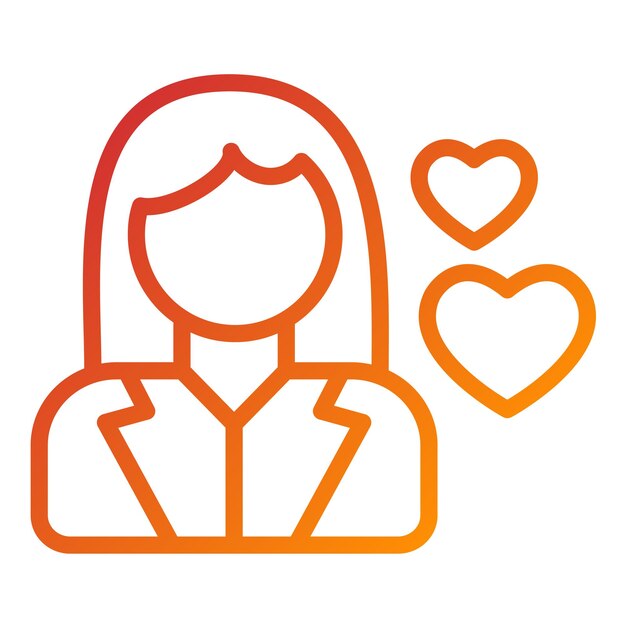 Diseño vectorial Estilo de icono de niñera