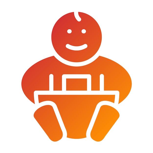 Diseño vectorial Estilo de icono de niñera