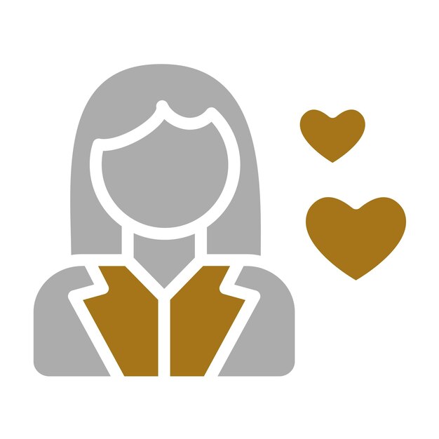 Diseño vectorial Estilo de icono de niñera