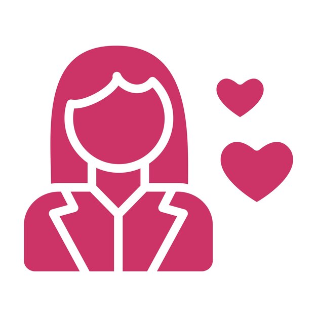 Diseño vectorial Estilo de icono de niñera