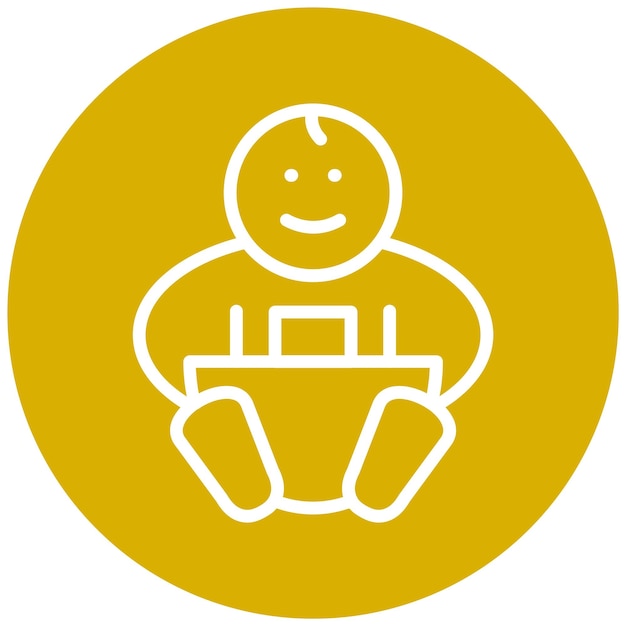 Diseño vectorial Estilo de icono de niñera