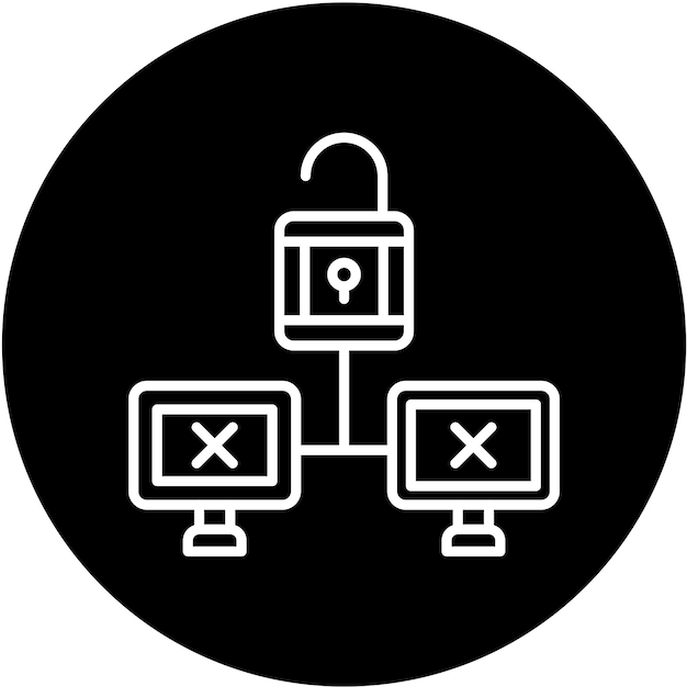 Diseño vectorial Estilo de icono no seguro