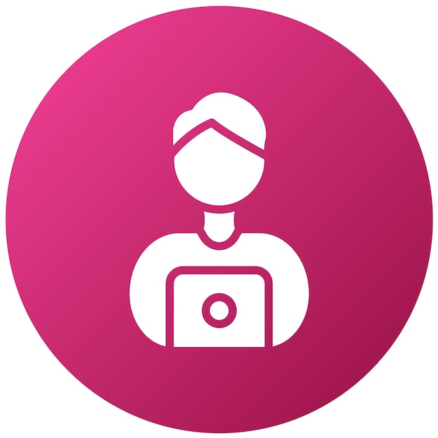 Diseño vectorial Estilo de icono nómada digital