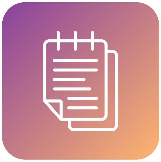 Diseño vectorial Estilo del icono de la nota adhesiva