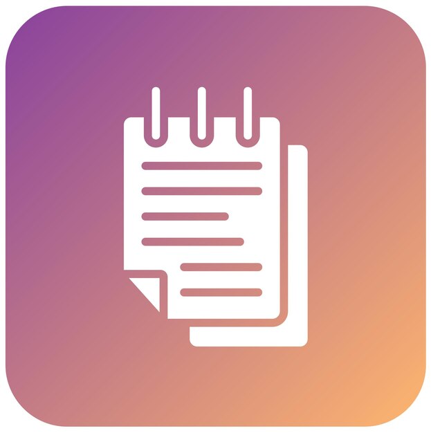 Diseño vectorial Estilo del icono de la nota adhesiva