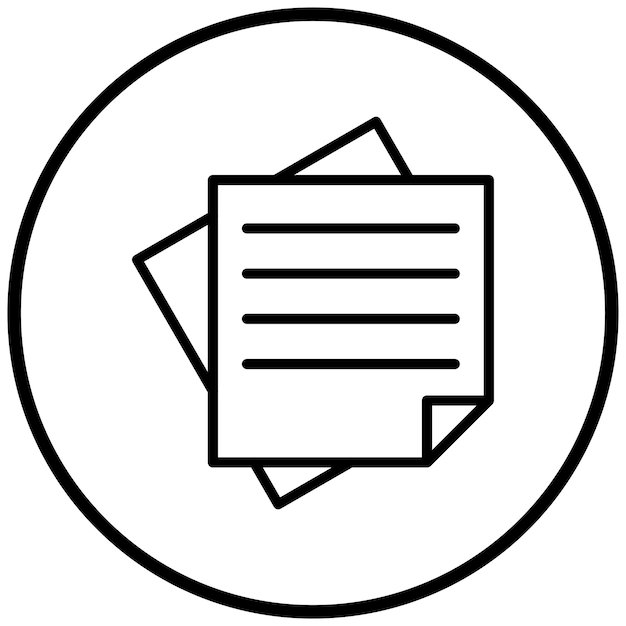 Diseño vectorial Estilo del icono de la nota adhesiva