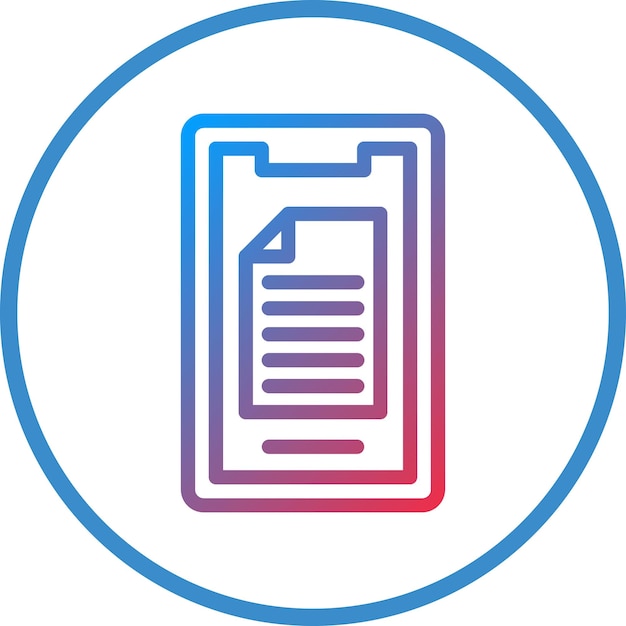 Diseño vectorial Estilo del icono de la nota móvil