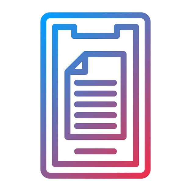 Diseño vectorial Estilo del icono de la nota móvil