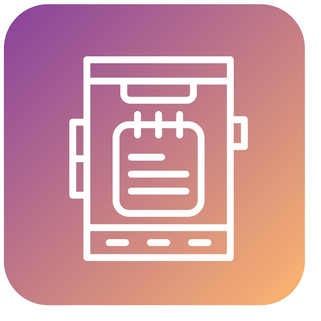 Diseño vectorial Estilo del icono de la nota móvil