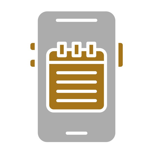 Diseño vectorial Estilo del icono de la nota móvil