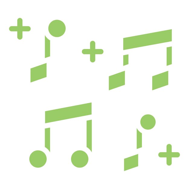 Diseño vectorial del estilo del icono de la nota musical