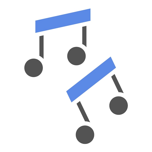 Diseño vectorial del estilo del icono de la nota musical