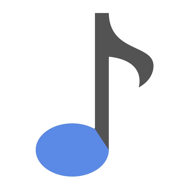 Vector diseño vectorial del estilo del icono de la nota musical