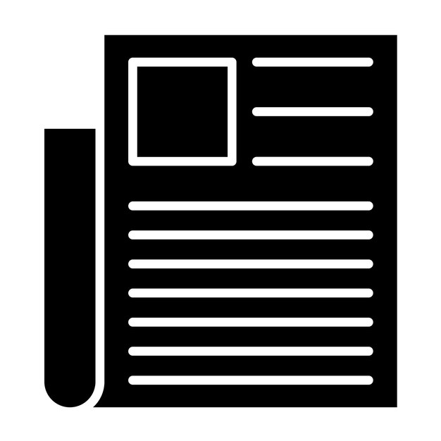 Diseño vectorial Estilo de icono de las noticias del artículo