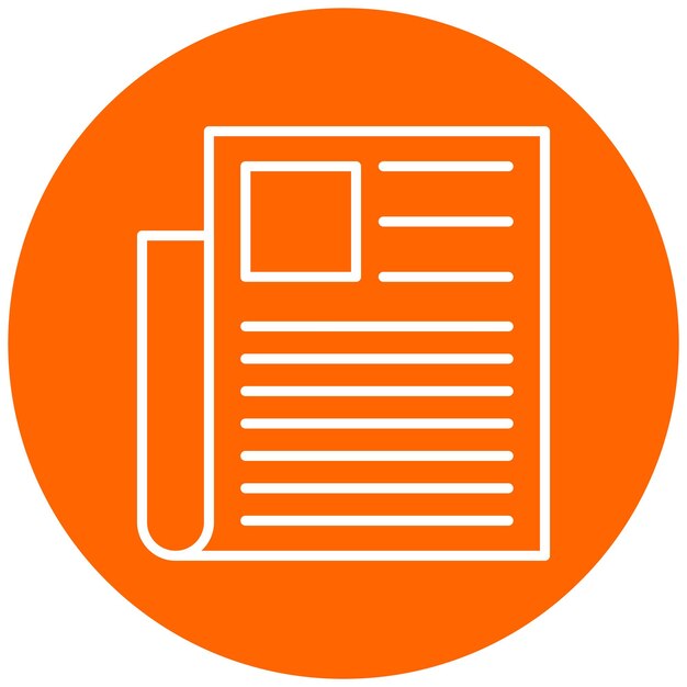 Diseño vectorial Estilo de icono de las noticias del artículo
