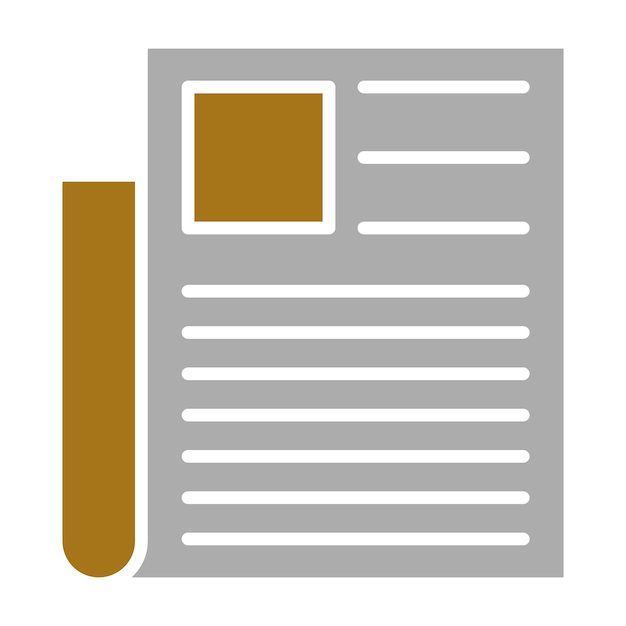 Diseño vectorial Estilo de icono de las noticias del artículo