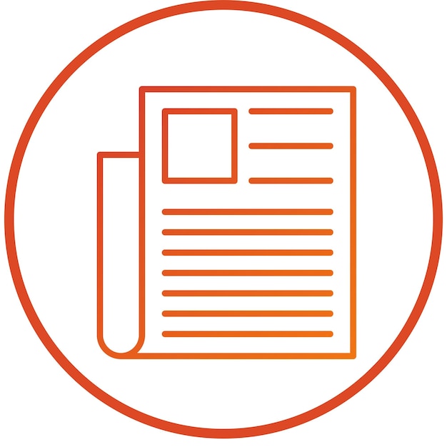 Diseño vectorial Estilo de icono de las noticias del artículo