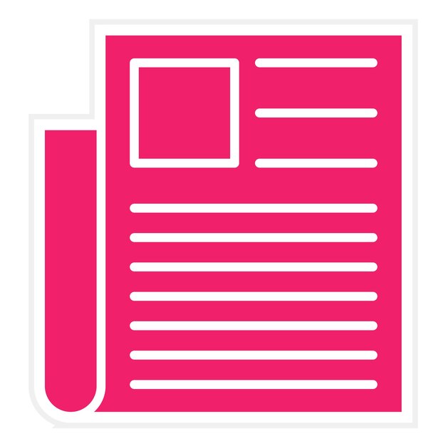 Diseño vectorial Estilo de icono de las noticias del artículo