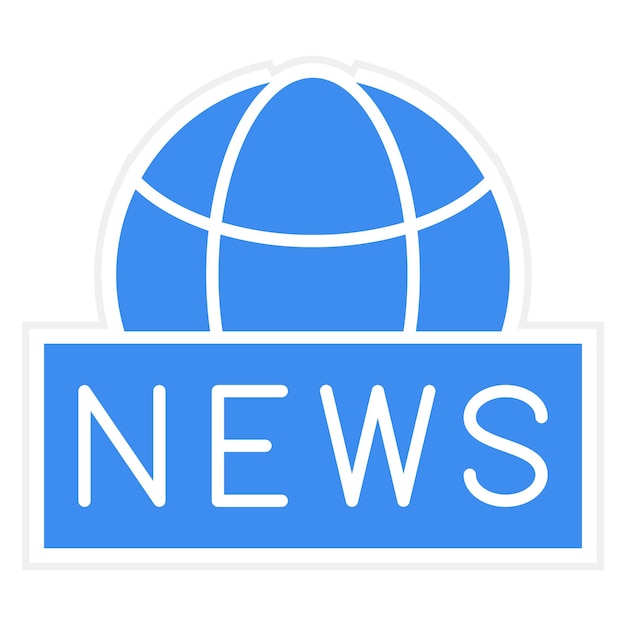 Diseño vectorial Estilo de icono de noticias globales