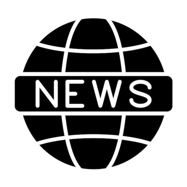 Diseño vectorial Estilo de icono de noticias globales