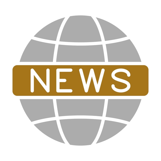 Diseño vectorial Estilo de icono de noticias globales