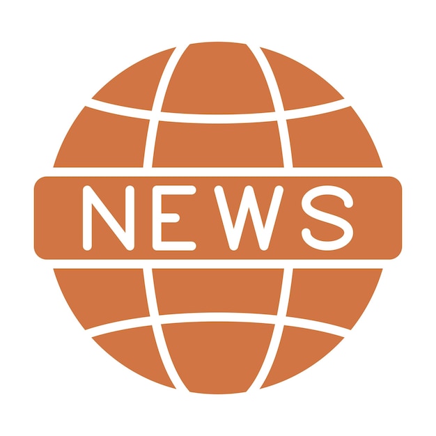 Diseño vectorial Estilo de icono de noticias globales