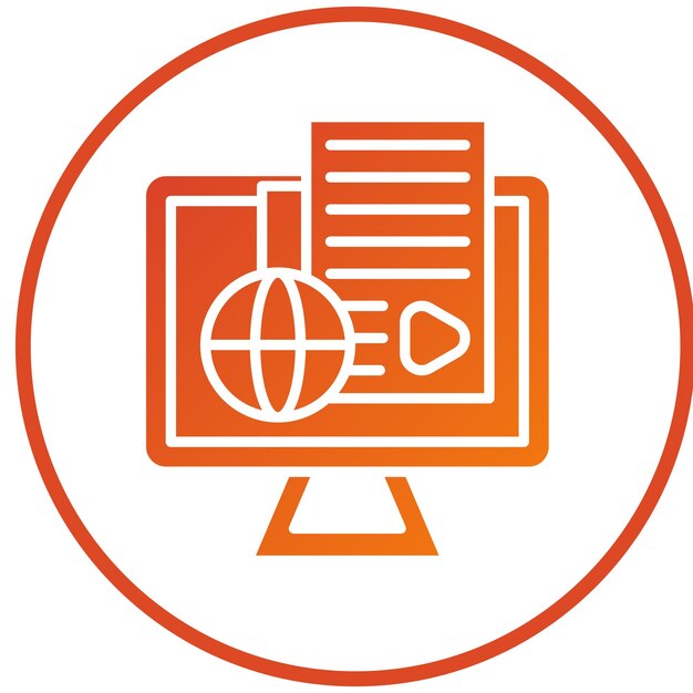 Diseño vectorial de estilo de icono de noticias en vivo