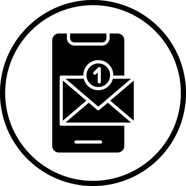 Diseño vectorial Estilo del icono de la notificación de correo electrónico