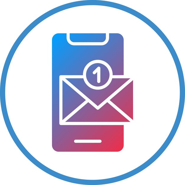 Diseño vectorial Estilo del icono de la notificación de correo electrónico