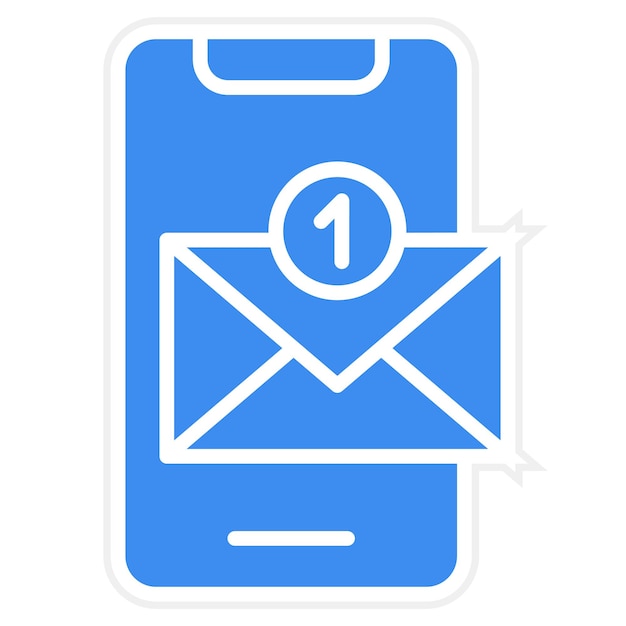 Diseño vectorial Estilo del icono de la notificación de correo electrónico