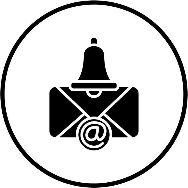 Diseño vectorial Estilo del icono de la notificación de correo electrónico