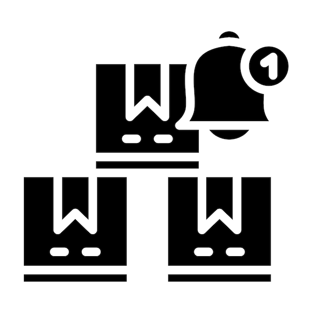 Diseño vectorial Estilo del icono de notificación de InStock