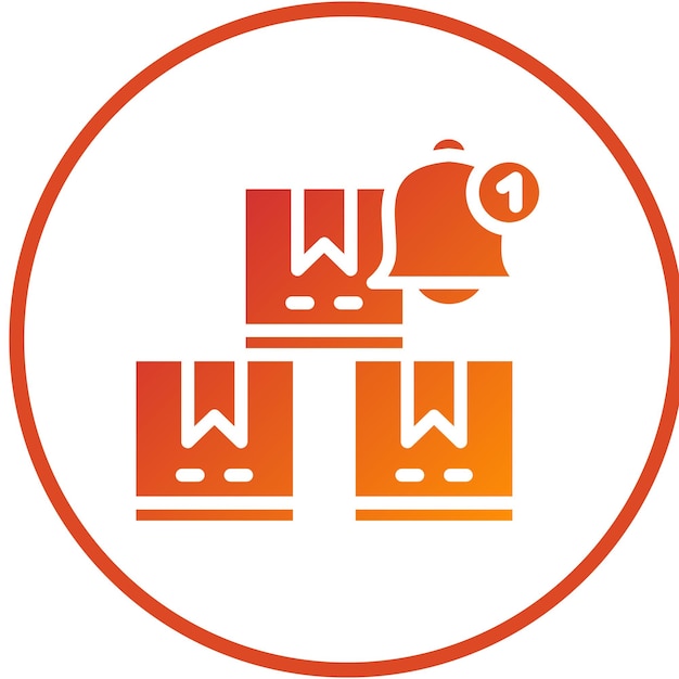 Diseño vectorial Estilo del icono de notificación de InStock