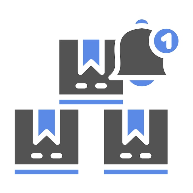 Diseño vectorial Estilo del icono de notificación de InStock