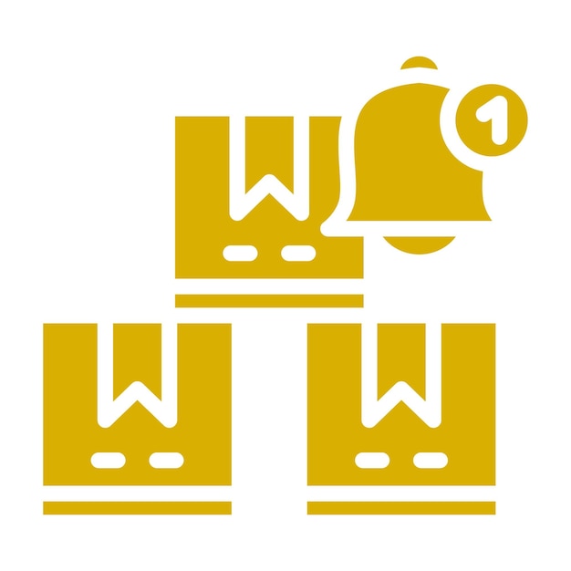 Diseño vectorial Estilo del icono de notificación de InStock