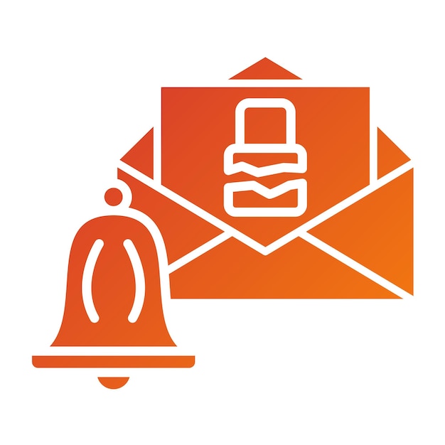 Diseño vectorial Estilo del icono de notificación de violación oportuna