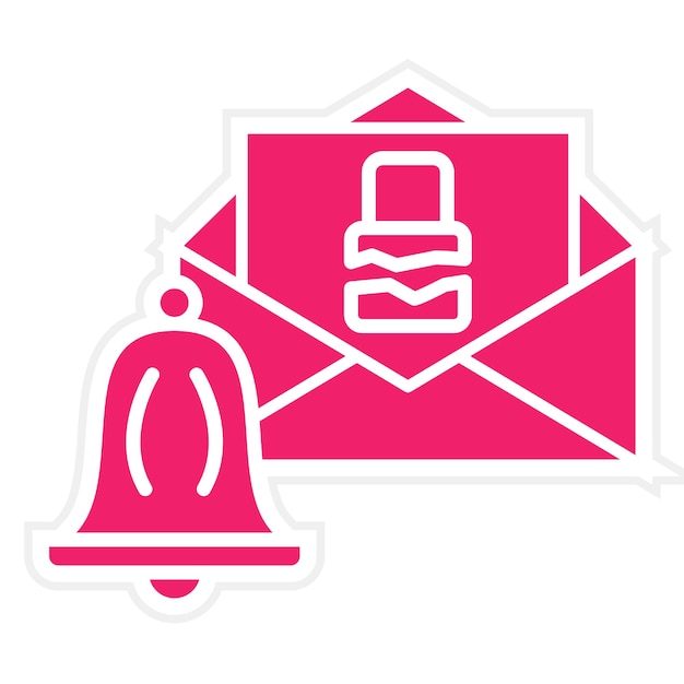 Diseño vectorial Estilo del icono de notificación de violación oportuna