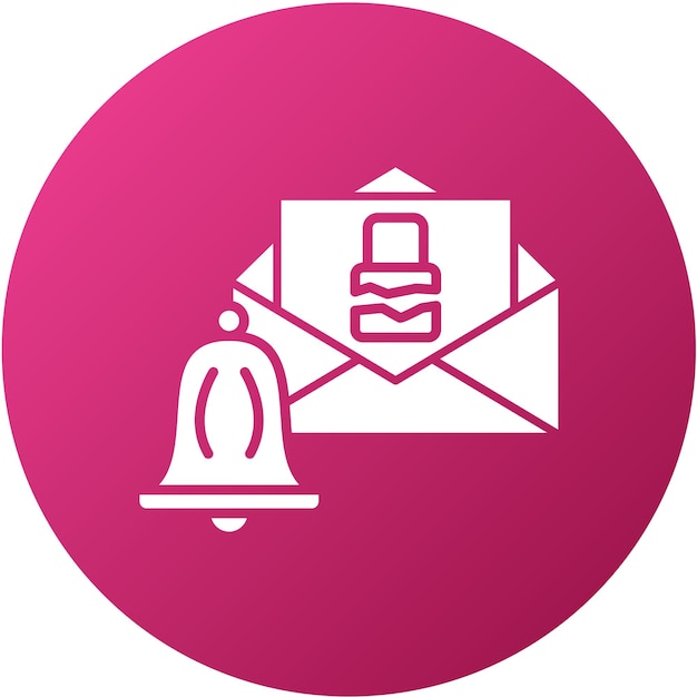 Diseño vectorial Estilo del icono de notificación de violación oportuna