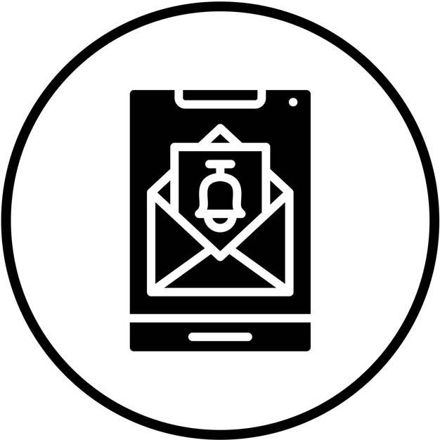 Diseño vectorial Estilo del icono de las notificaciones de correo electrónico