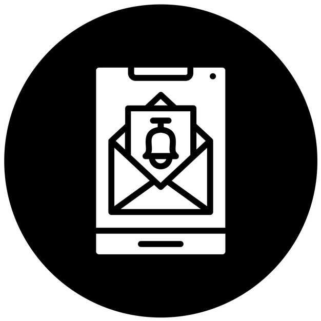 Diseño vectorial Estilo del icono de las notificaciones de correo electrónico