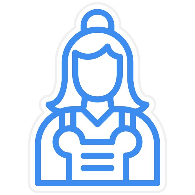 Diseño vectorial del estilo del icono de la novia