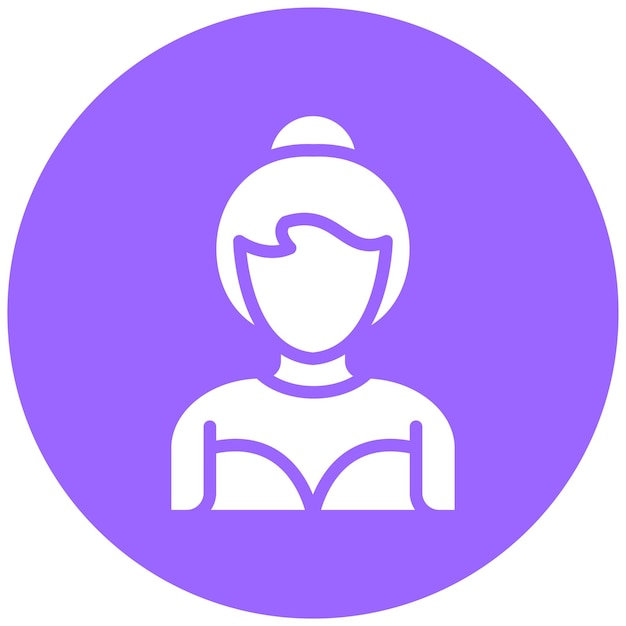 Diseño vectorial del estilo del icono de la novia