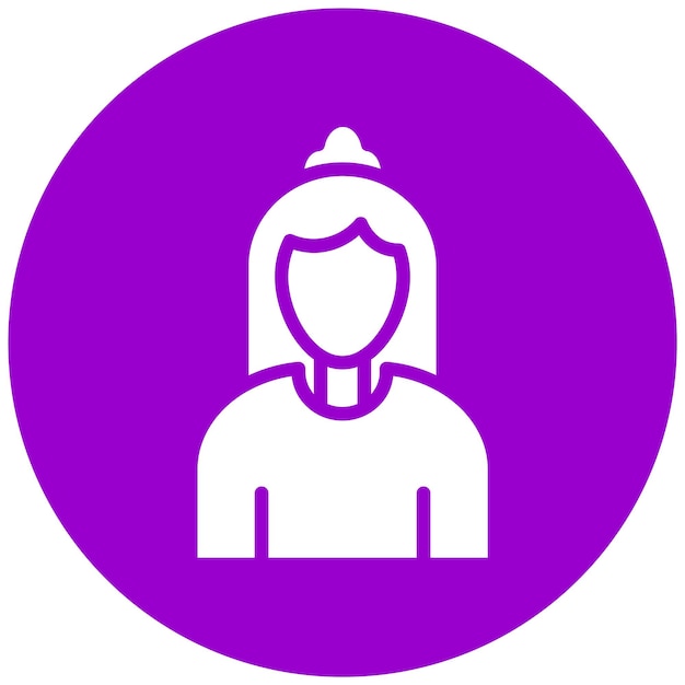 Diseño vectorial del estilo del icono de la novia