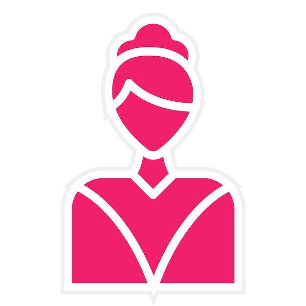 Diseño vectorial del estilo del icono de la novia