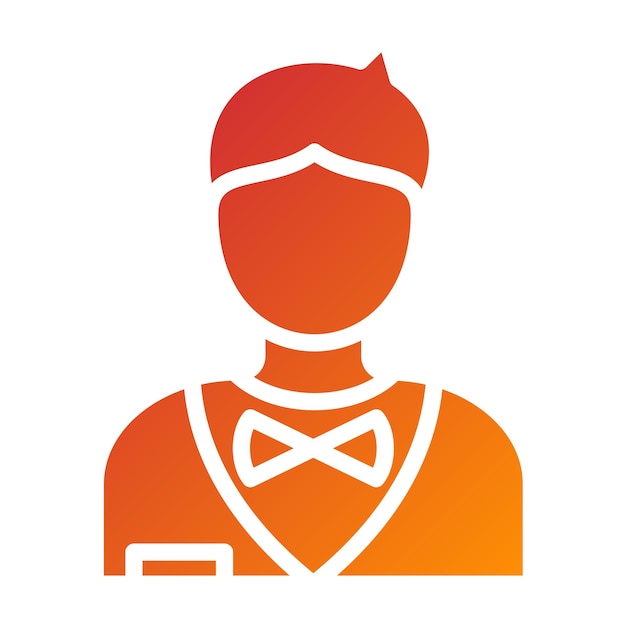 Diseño vectorial del estilo del icono del novio