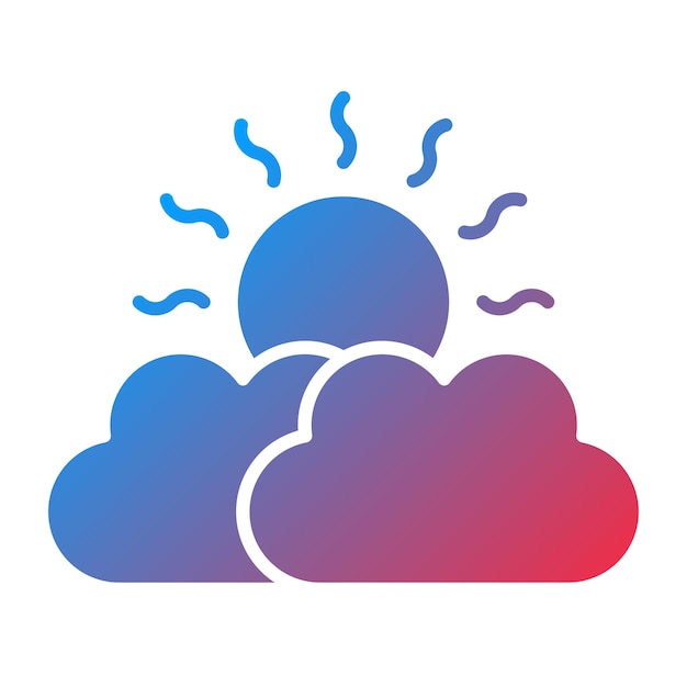 Diseño vectorial Estilo de icono nublado
