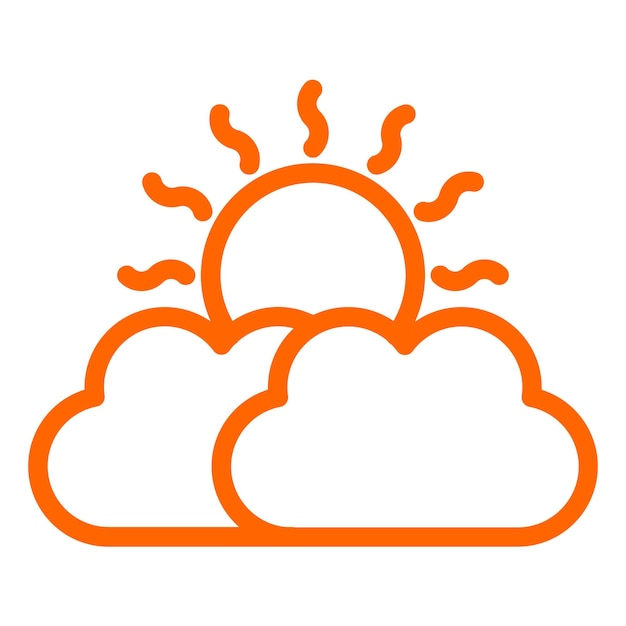 Diseño vectorial Estilo de icono nublado