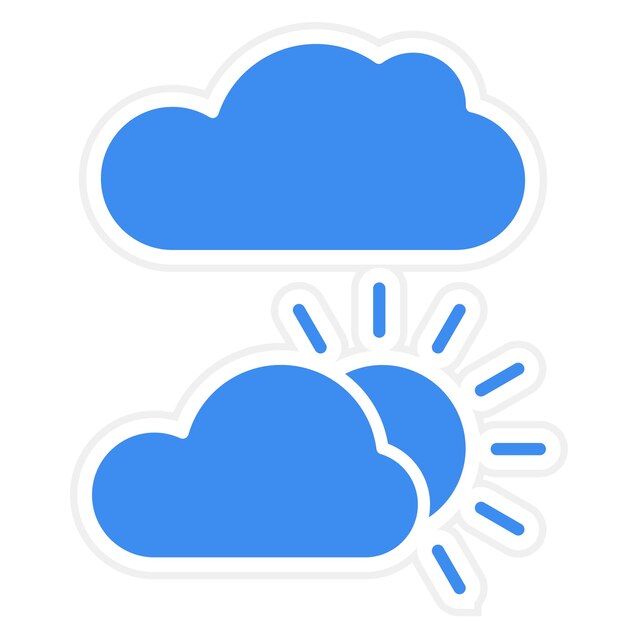 Diseño vectorial Estilo de icono nublado