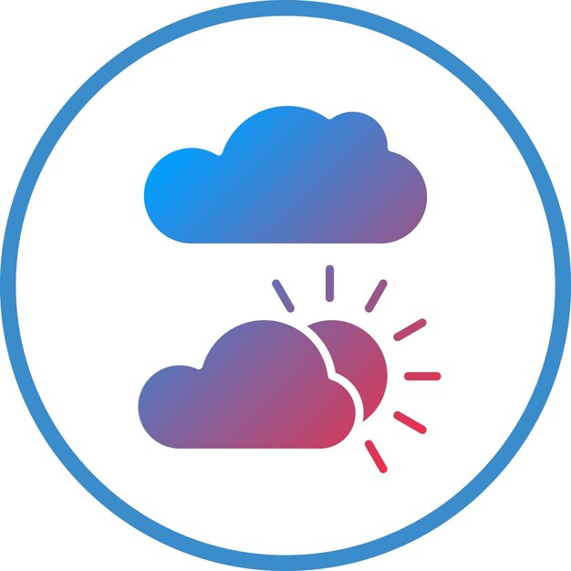Diseño vectorial Estilo de icono nublado